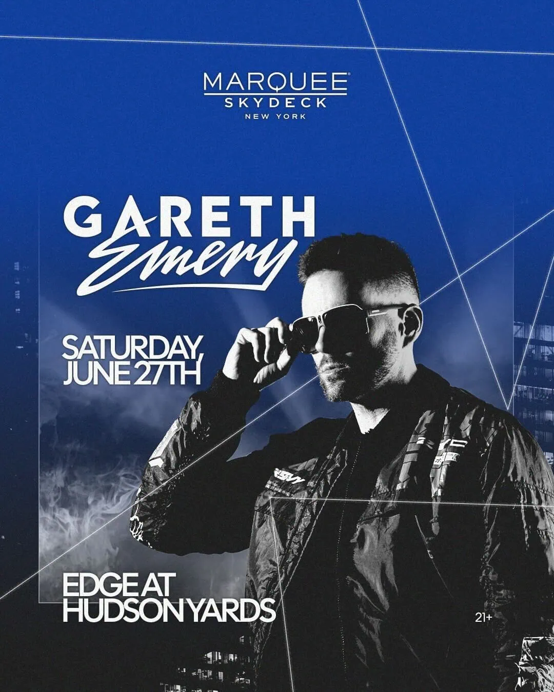 Promotional poster for Gareth Emery at Edge NYC