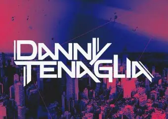 Event poster for Danny Tenglia at Edge NYC Skydeck on May 1st with NYC skyline background.