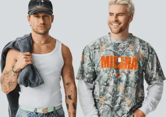 Sidepiece posing for press photo