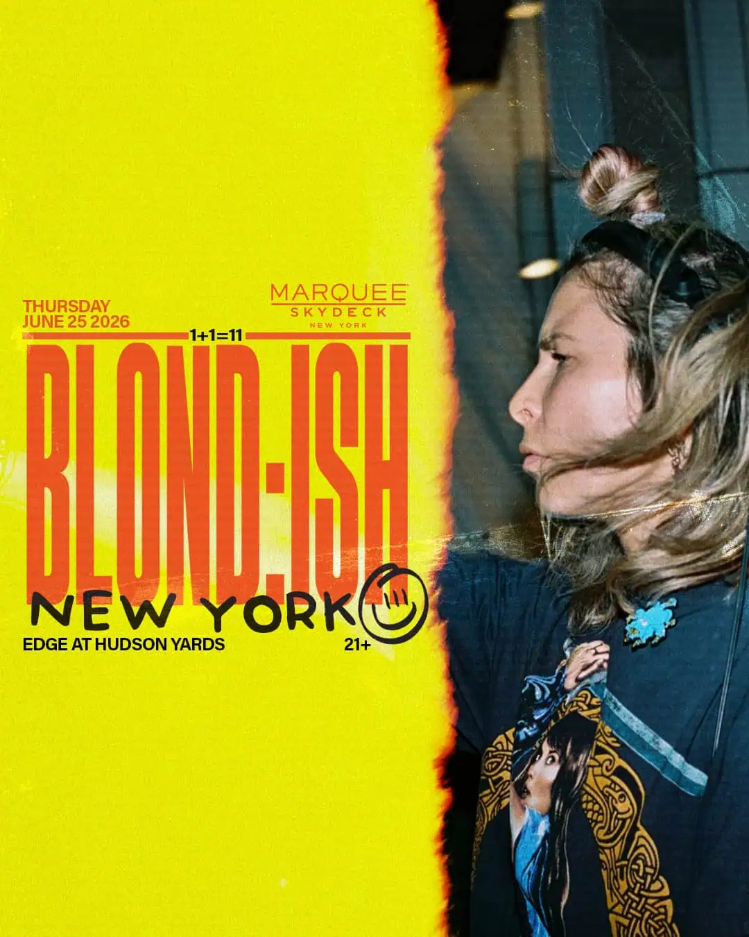 Promotional poster for Blondish concert at Edge NYC.