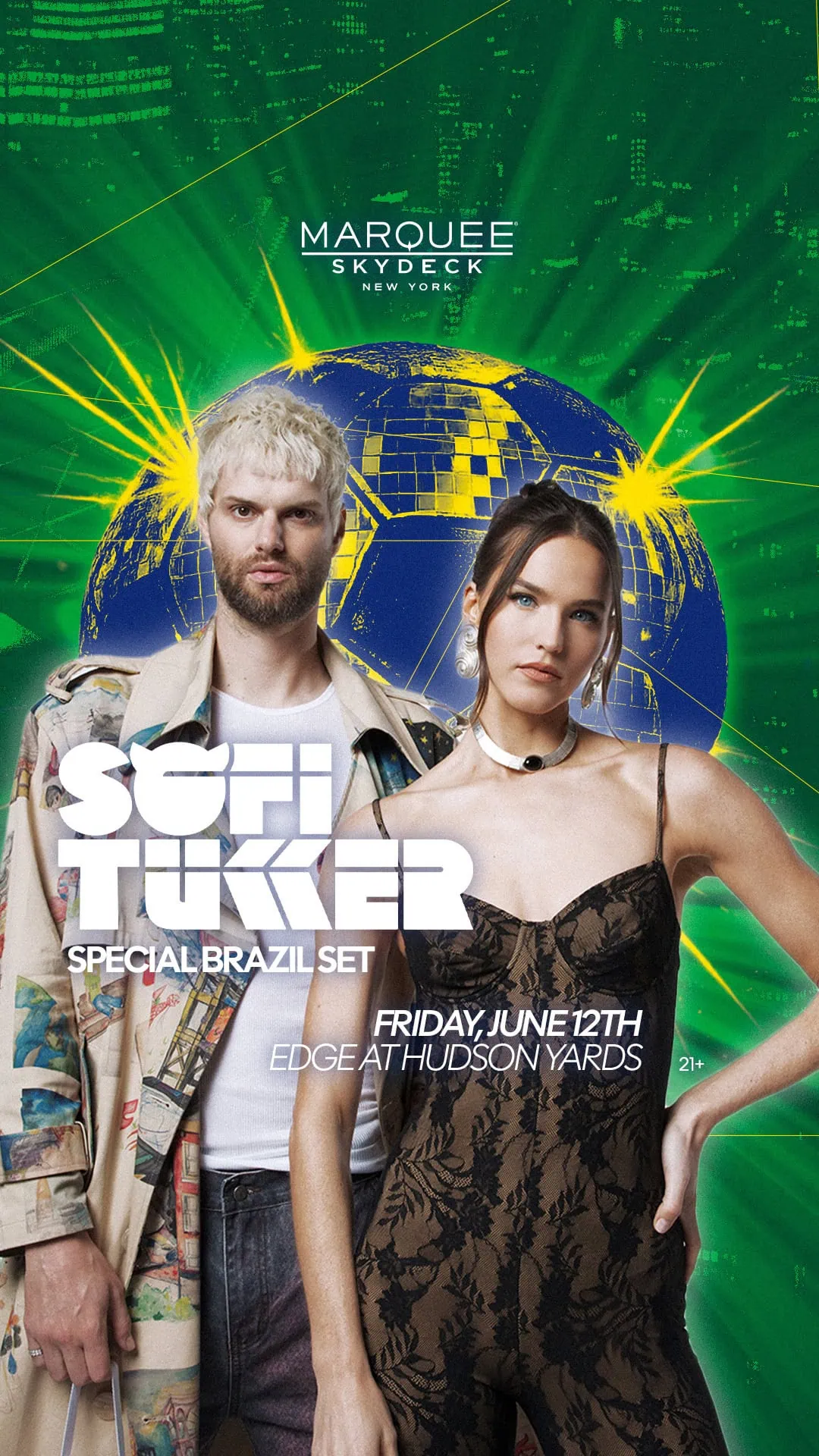 Promotional poster for Sofi Tukker at Edge NYC